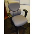 Global Grey Cloth Pattern Rolling Office Task Chair